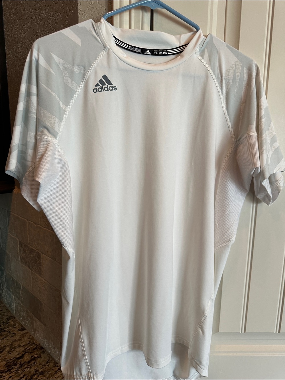 adidas Men’s White Short Sleeve Performance Tee